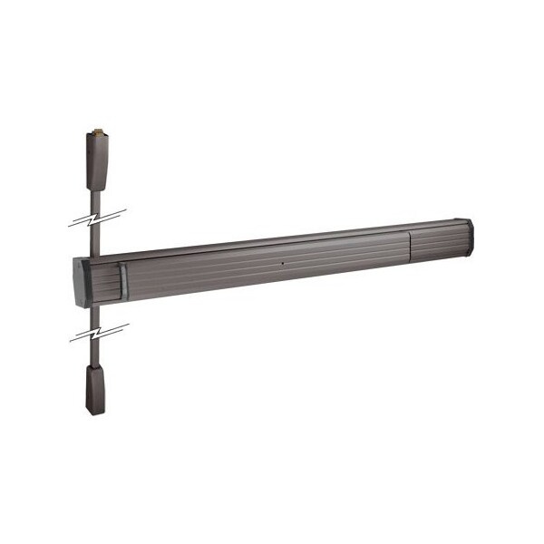 Dark Bronze 48 x 96 1275 Push Pad Surface Vertical Rod Panic Exit Device